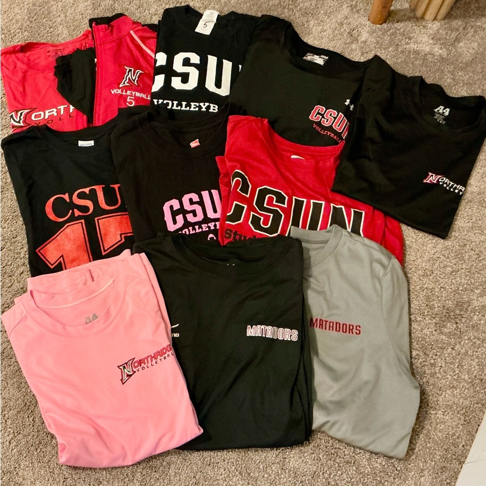CSUN Red and Black Short Tees and tops